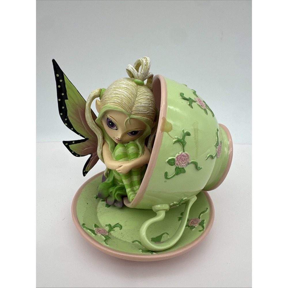 Tiny Treasures Teacup Cu-Tea Green Fairy Loose Hamilton Collection